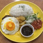 ビッグボーイ 二子玉川 - 【目玉焼き手ごねハンバーグプレート】大盛￥1,199