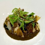 2024.5.  黒鮑と淡竹 肝ソースで