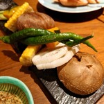 THE 雪月花 - 旬焼き野菜盛(800円)