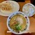 天下一品  - 料理写真:「羽付き餃子定食(こってり)」@1260  麺硬め
