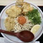 めんた - 料理写真:鶏天ぶっかけうどん大　580円