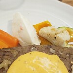 キッチン ブルー グローブ - 備え付け野菜のアップ