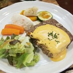 キッチン ブルー グローブ - サラダを乗せる