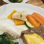 キッチン ブルー グローブ - 備え付け野菜は複数種類