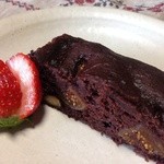 スローカフェマハロ - いちじくとアーモンドのブラウニー