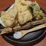 千年の宴 - 筍とあおさの天ぷら