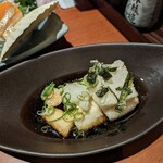 千年の宴 - 比叡太巻き湯葉とお餅と豆腐の揚出汁