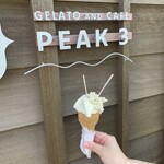 GERATO AND CAFE PEAK3 - ダブルコーン(バニラとピスタチオ)