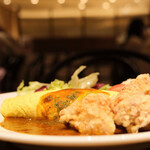 六本木洋食 おはし - 絶品オムハヤシ+若鶏の竜田揚げ 965円