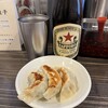 元祖 中華つけ麺 大王 - 料理写真:餃子＆ビール