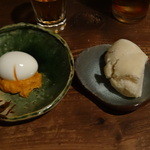 嘉門 - 半熟玉子に練り雲丹