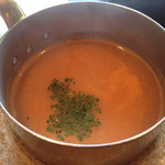 鉄板焼ステーキ 一ッ葉ミヤチク - H26.3  トマトとジャガイモのスープ