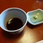 ろあん松田 - 蕎麦汁（スッキリしたお味）、本わさび