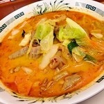 日高屋 - モツ野菜ラーメン