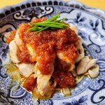 赤坂 四川飯店 -  豚肉のしゃぶしゃぶ おろし麻辣ソース 