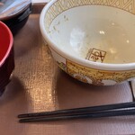 すき家 伏見石田店 - 食後の牛丼