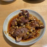 鳥 から揚げ うえ山 - 砂肝のネギだれ