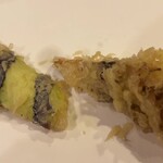 天ぷら 阿部 - ナスと舞茸