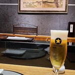 Tempura Azabu Yokota - サッポロ黒ラベル　生