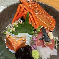 天冨良 麻布よこ田 恵比寿ガーデンプレイス店 - お造り　伊勢海老　カツオ