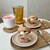 MOCCA COFFEE - 料理写真:『さくらラテ』『アイスティー』
          『うさぎの桜スコーン』