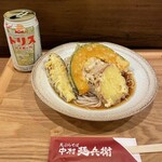 中村麺兵衛 - 野菜天ぶっかけとトリス