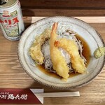 中村麺兵衛 - 海老天ぶっかけとトリス