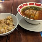 バーミヤン  - パイコー麺＋半チャンセット