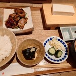豆腐料理 空野 - 鶏の山椒焼き定食(1,150円)