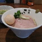 麺処さとう - 鶏だし味玉塩つけ麺 1,000円 中盛 300g