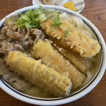 三井うどん店 - 肉・ごぼう天うどん　７３０円