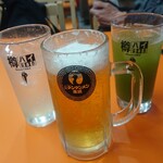 元祖ニュータンタンメン本舗 ニューみそ屋 - レモンサワー、ビール、宇治茶ハイで乾杯♪