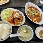 金龍 - 麻婆豆腐+油淋鶏