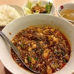 中国四川料理天悠 - 四川風麻婆豆腐セット２辛
