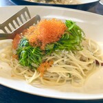 ピッツエリアバール　CACTUS　D'ORO - ・しらすと大葉のペペロンチーノ　とびこ添え（￥1,500）