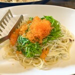 ピッツエリアバール　CACTUS　D'ORO - ・しらすと大葉のペペロンチーノ　とびこ添え（￥1,500）