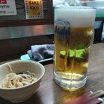 味の蔵どんつく - 生ビールとお通し