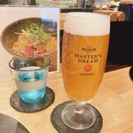 Kamo Chuukasoba Kaede - 生ビール、600円。