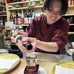 天ぷら はせ川 - 今度は風の森を注いでもらいます