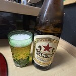 Tempura Hasegawa - 乾杯のビール