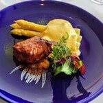 フランス料理 エステール by アラン・デュカス - 仔牛　ホワイトアスパラガスのポシェ　オレンジのサバイヨン