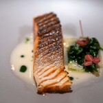 レストラン オオツ - 2024.5 京丹後産サクラマス2kgサイズ炭火焼き