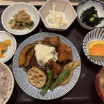 Sachi Fukuya Kafe - チキン南蛮とたっぷり温野菜定食　1200円