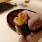 Sushi Eishin - 桜エビの手巻き