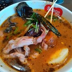 スープカレー スアゲ4 - 梅しそせせりカレー