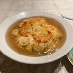 中国料理 八海 - エビ卵アンカケ御飯