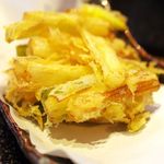 うどん白石 - ねぎかき揚げ