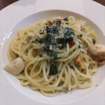 PIZZERIA da TASAKI - 帆立とほうれん草のペペロンチーノ　＋100円