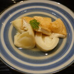 富小路 やま岸 - 京都もずめの筍と油揚げの炊いたん