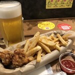 ミアキッチン - 唐揚げ＆フライドポテト、生ビールで1,100円